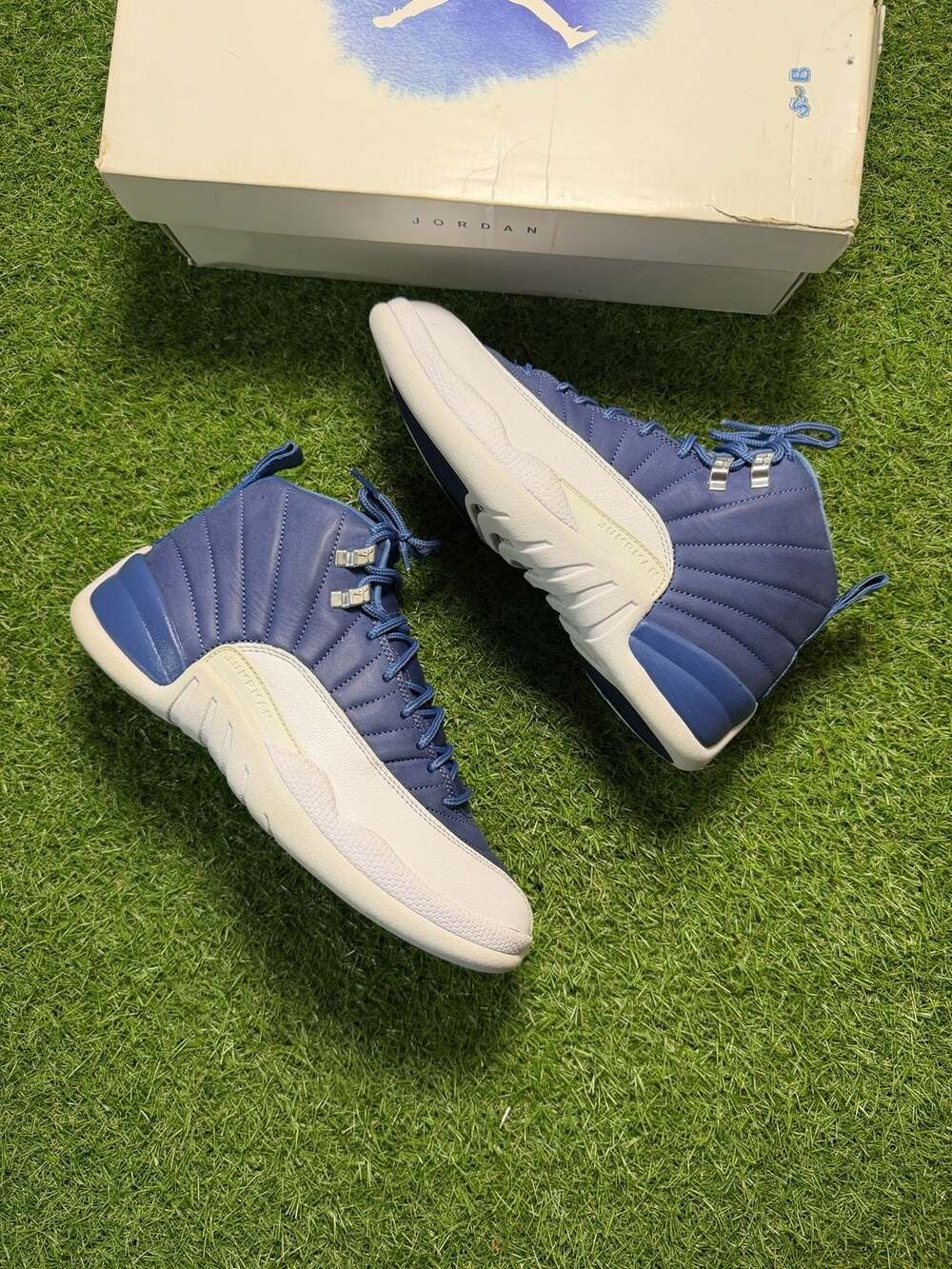 Jordan 12 Retro Indigo Stone Blue Legend Blue (Size 8)